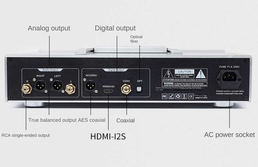 2025 Latest Version BRZHIFI CD100 Fever CD Top Push Cover Balance Output Player Decoding Digital Output