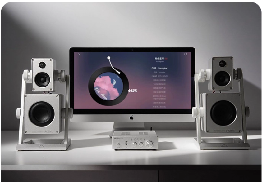 1 pair fashion creativity Passive Speaker ROBOT-350X Reference Gaowen Robot Three way Bookshelf speaker