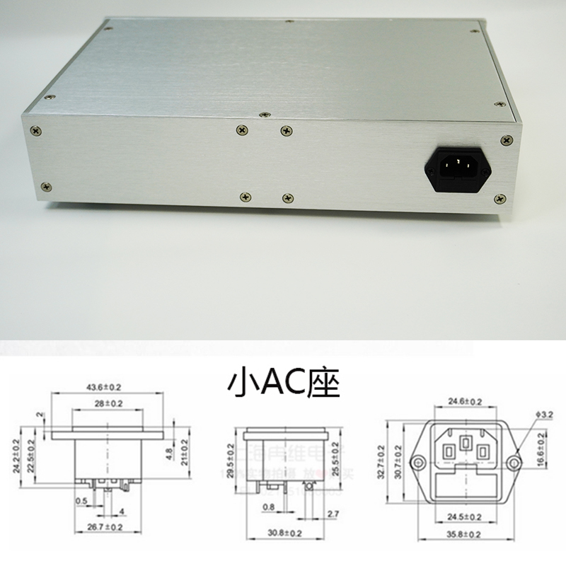 346 HIFI DIY Full Aluminum amplifier case decoder box Power filter chassis tube preamp Housing
