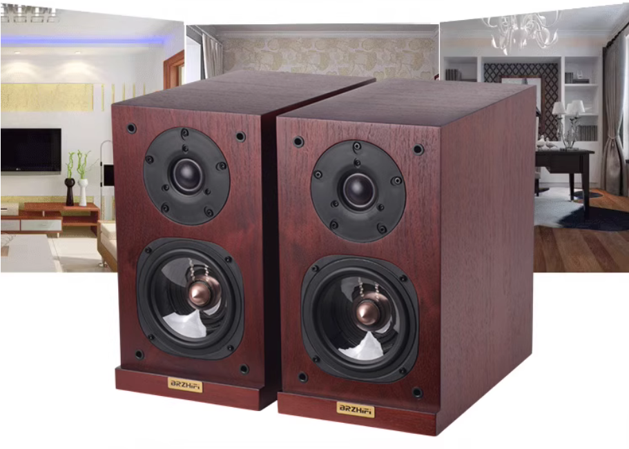 1 pair 5 inch 2 way HIFI Passive Bookshelf desktop Speaker Wooden Home Audiophile Speaker AS-52SE 120W 8ohm 88dB/mW