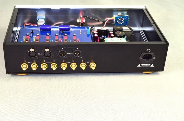Finished B601 HIFI DIY stereo preamplifier with XLR input/output Refer to MB6010 circuit