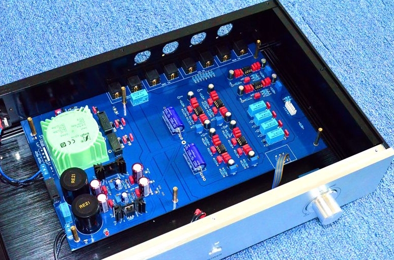 Finished B601 HIFI DIY stereo preamplifier with XLR input/output Refer to MB6010 circuit