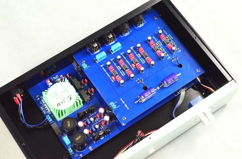 Finished B601 HIFI DIY stereo preamplifier with XLR input/output Refer to MB6010 circuit