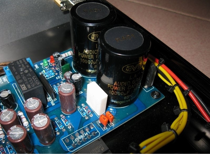 Finished 5532+LM3886 HIFI DIY 60W*2 stereo audio power amplifier with protection circuit