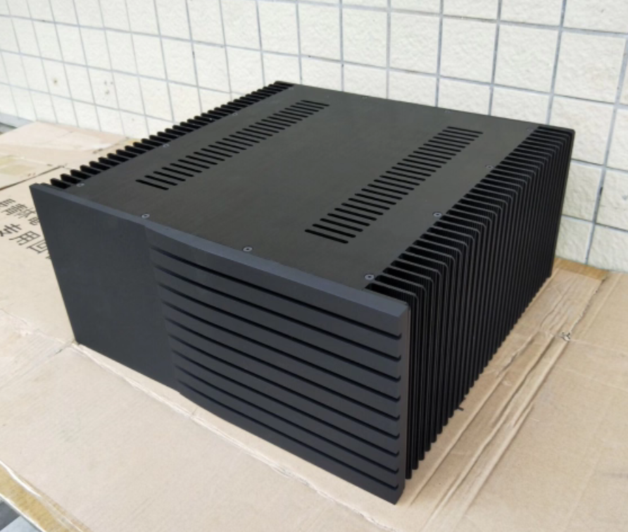 All aluminum class A power amplifier DIY chassis fashionable personality audio amp black case 430*200mm*300 or 400mm