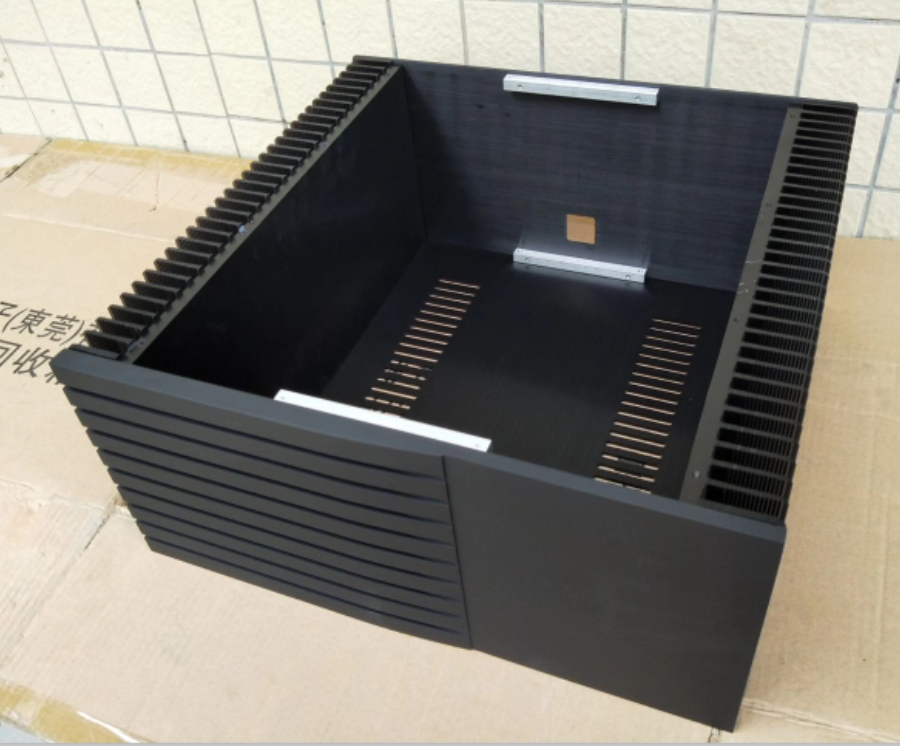All aluminum class A power amplifier DIY chassis fashionable personality audio amp black case 430*200mm*300 or 400mm
