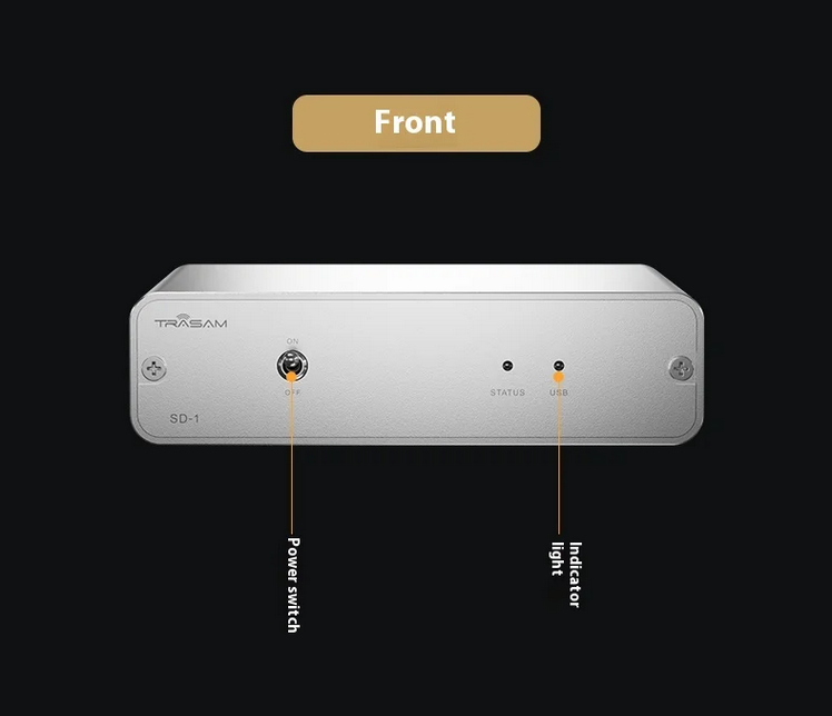 Trasam SD-1 streaming music receiver HiFi fever level 2.4G+5G WIFI bridge ROON player supports AirPlay/DLNA/Roon Ready