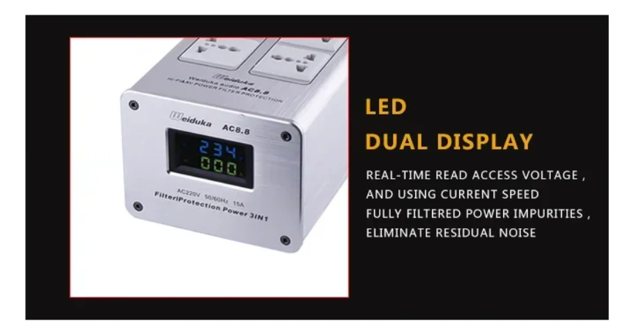 Weiduka AC8.8 audio special power filter purifier lightning protection plug-in audio socket power supply
