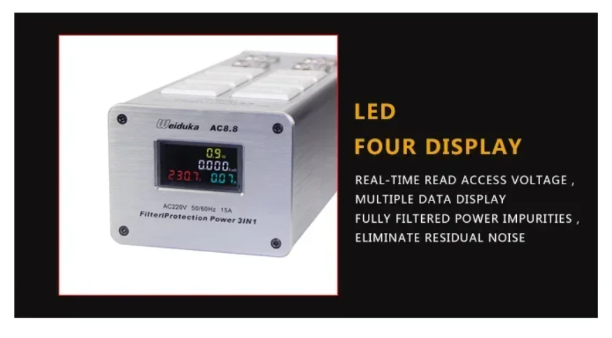Weiduka AC8.8 audio special power filter purifier lightning protection plug-in audio socket power supply