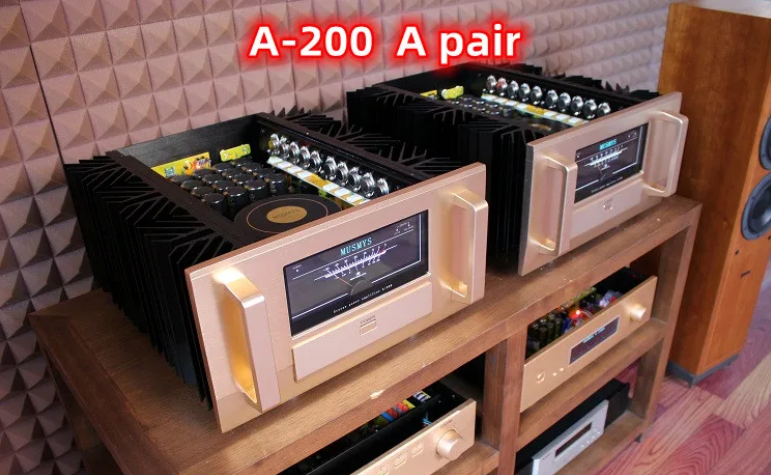 1 pair MUSMYS A Pair A-200 Mono Bock Class A Power Amplifier Study Auccphase Brand Technology 300W/CH 8-Ohm HiFi Power Amplifier