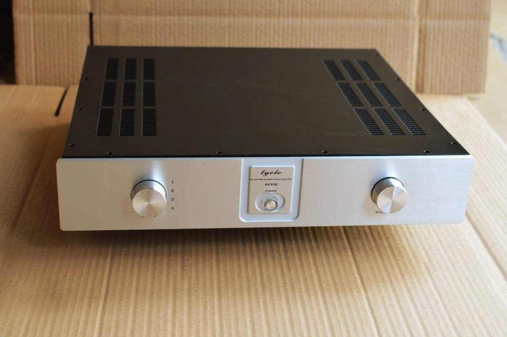 A4308B Aluminum iron combination HIFI DIY amplifier chassis preamp case with four input selection holes