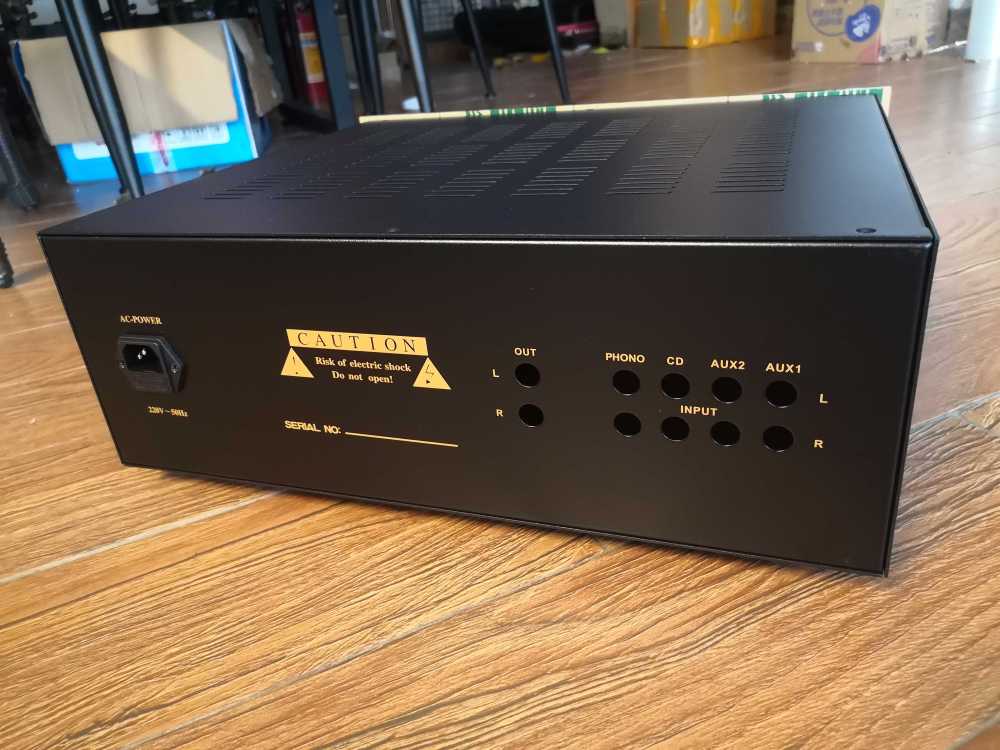 AN Hifi Iron phone Amplifier Chassis Audio Preamplifier DIY Box 430x150x350mm