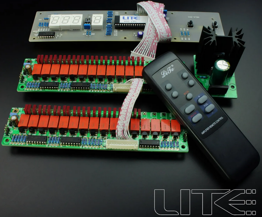 Dual Channel Amplifier Progressive Volume Remote Control board for amplifier DIY LITE V03 ( IRC Resistor Version)