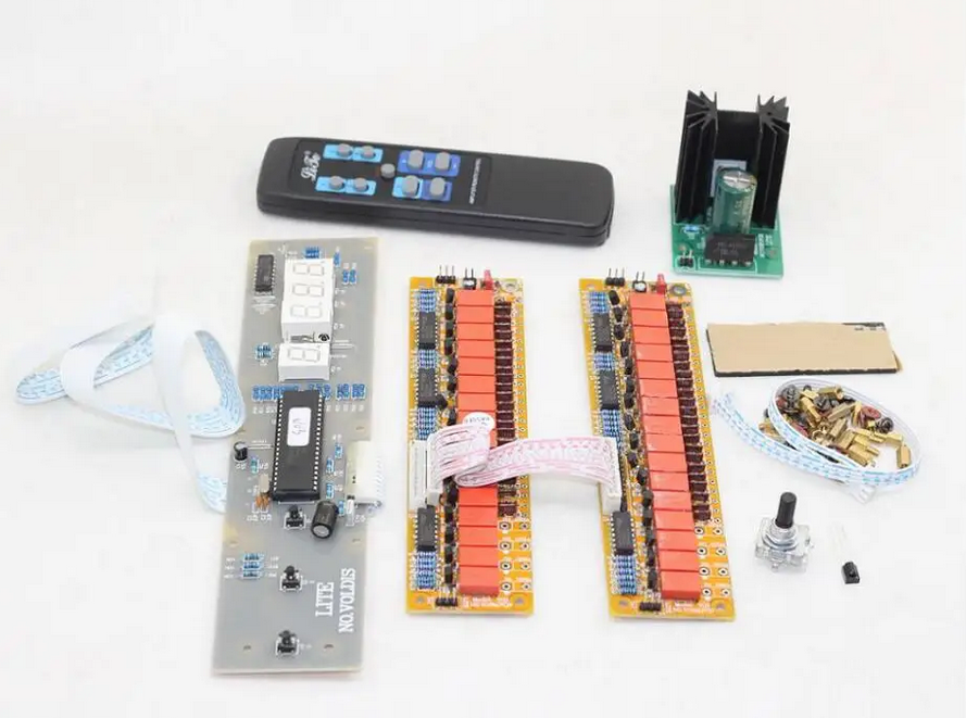 Dual Channel Amplifier Progressive Volume Remote Control board for amplifier DIY LITE V03 ( IRC Resistor Version)