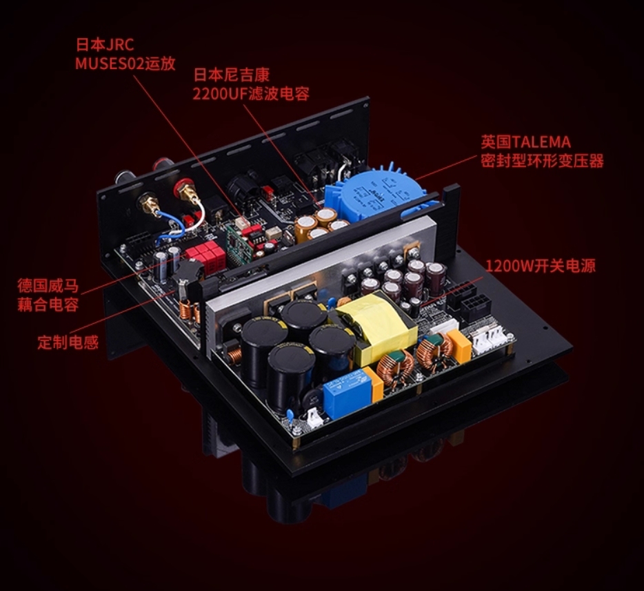 Finished PA400 Mono class D HiFi power amplifier 450W purifi HYPEX Ultra low distortion