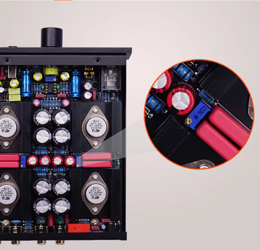 Class A Gold Sealed Tube Headphone Power Amplifier 4.4mm Balanced Output 2000mW Power Desktop Headphone Amplifier MUSE02 Op Amp