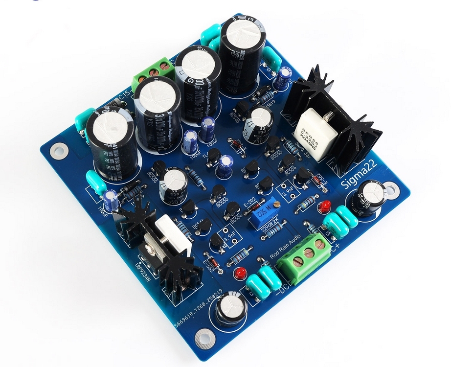 Sigma22 Ultra low noise field-effect transistor discrete component DC stabilized power supply board