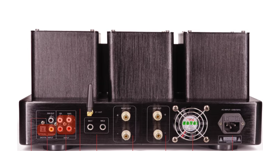 200W+200W High Power Fever Hifi Tube Amplifier Pre-stage Auido Speaker Amplifier Home Theater Bluetooth 5.0 Support 4/8Ω Speaker