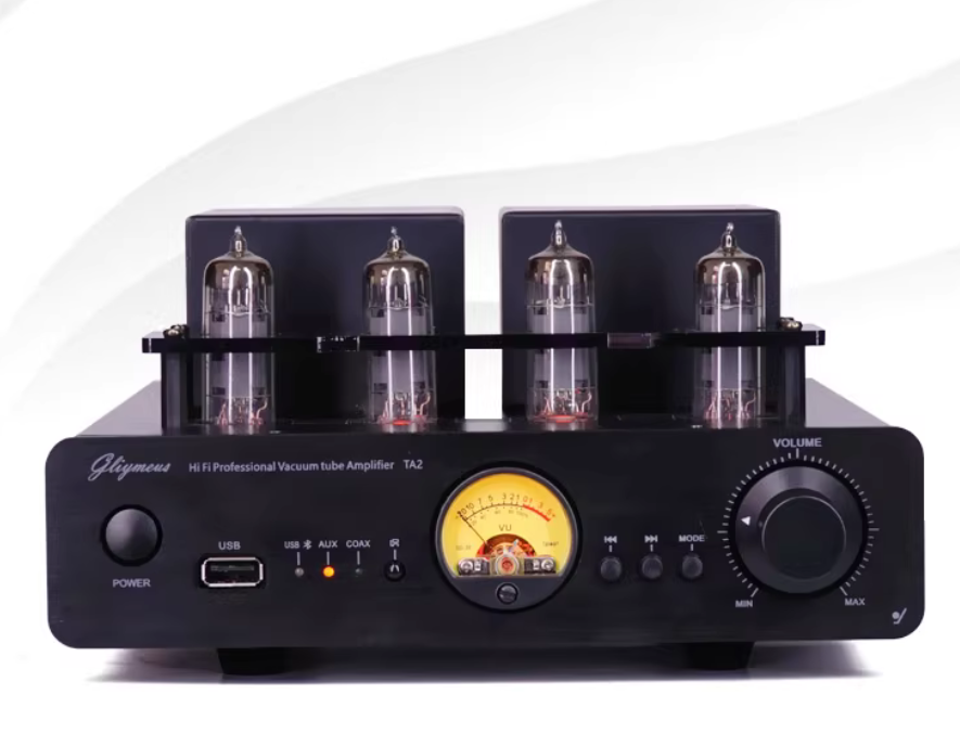 HIFI Tube Power Amplifier 6K4 Tube Bluetooth 5.3 Dual TPA3221 Chip Home Amplifier 100W * 2 Output Power USB 24BIT 84KHz