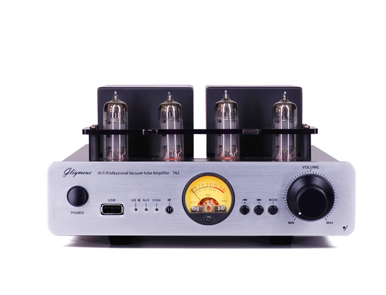 HIFI Tube Power Amplifier 6K4 Tube Bluetooth 5.3 Dual TPA3221 Chip Home Amplifier 100W * 2 Output Power USB 24BIT 84KHz