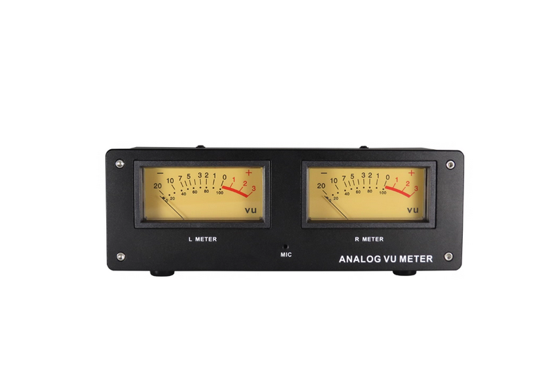MIC-73 Voice Controlled Square VU Meter Head Level Meter Finished Machine Aluminum Alloy Panel LED Warm Backlight Wiring Free