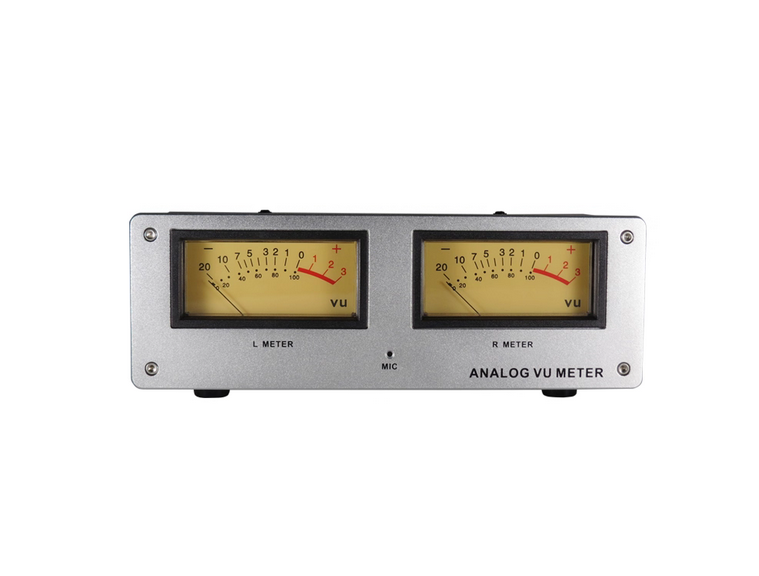MIC-73 Voice Controlled Square VU Meter Head Level Meter Finished Machine Aluminum Alloy Panel LED Warm Backlight Wiring Free