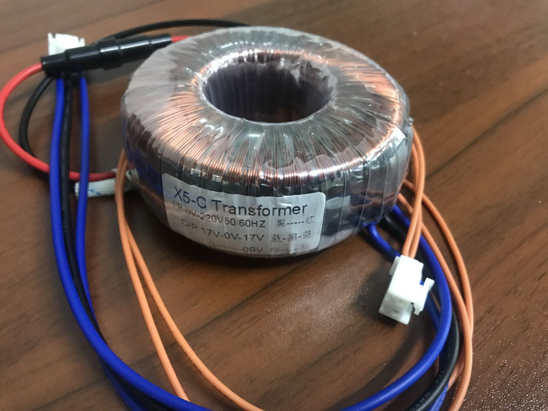 X5 Audio Toroidal Transformer for hifi power amplifier/preamp input 0-220V output 17V-0-17V 0-9V