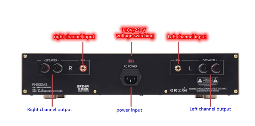 Latest high power FM ACOUSTICS FM300AS hifi Class AB  stereo Audio power amplifier 150W * 2