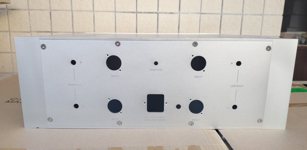 CNC Full aluminum amplifier chassis HIFI DIY class A AMP case 440*150*412 silver box