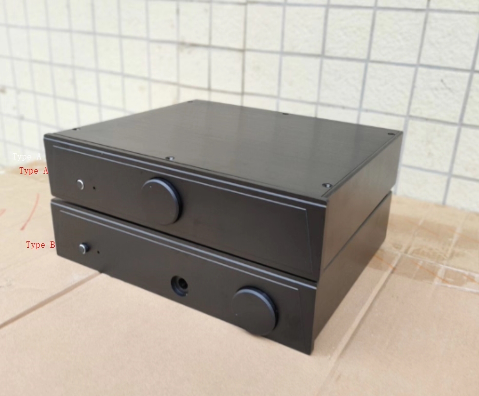 320*70 All Aluminum Power Amplifier Chassis headphone amplifier case black HIFI DIY box