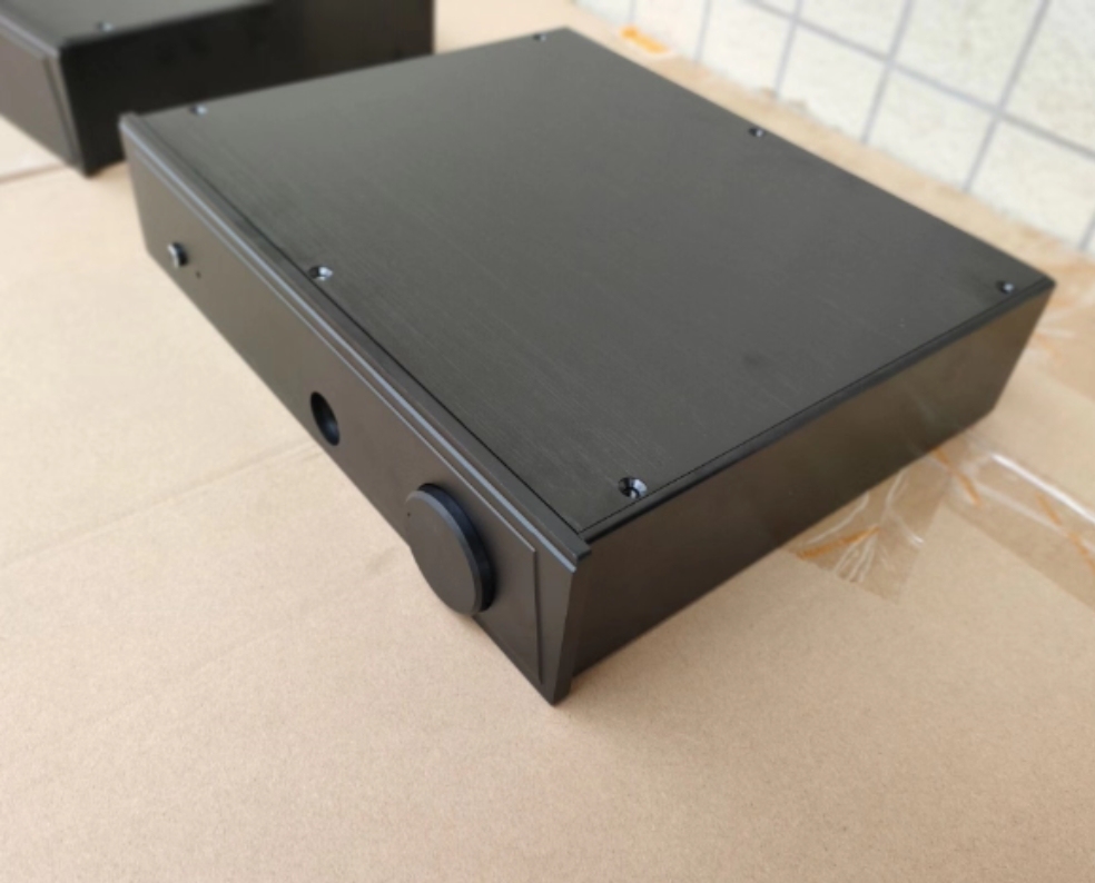 320*70 All Aluminum Power Amplifier Chassis headphone amplifier case black HIFI DIY box