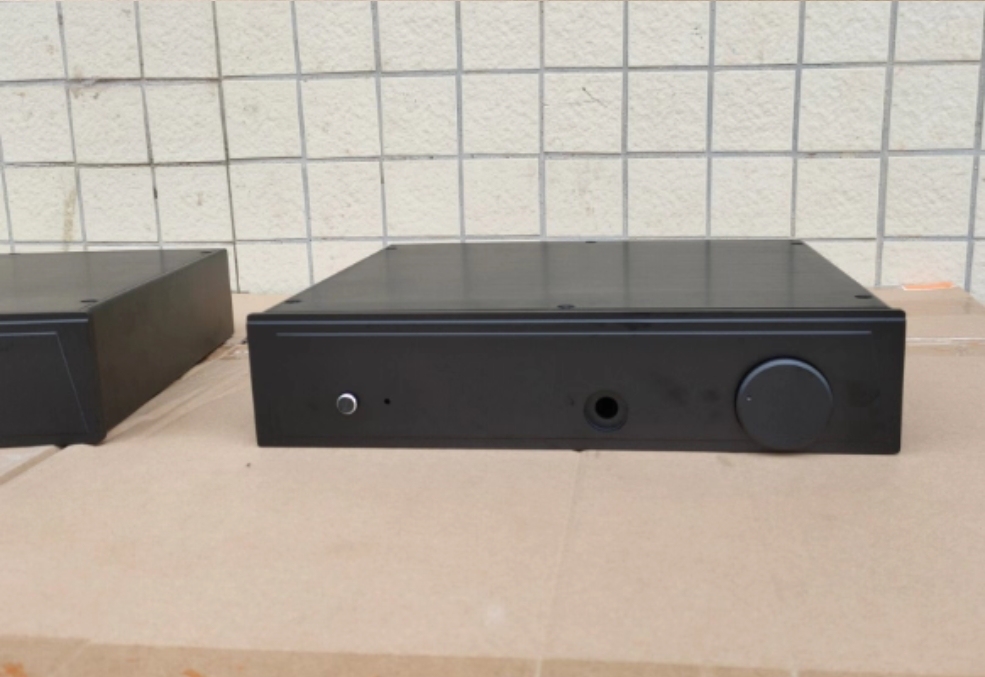 320*70 All Aluminum Power Amplifier Chassis headphone amplifier case black HIFI DIY box