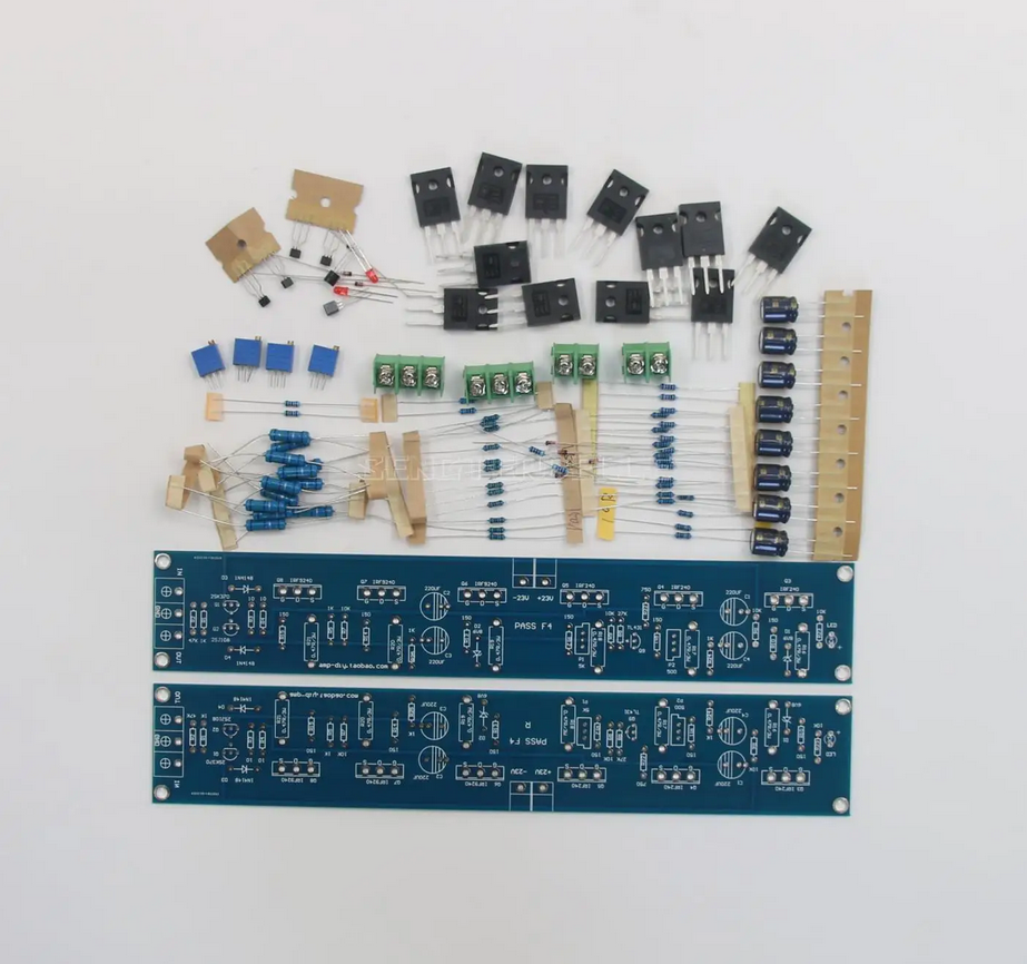 1 Pair PASS F4 Class A Audio Amplifier Board Kit HiFi Stereo Two Channels Power Amp 25W*2