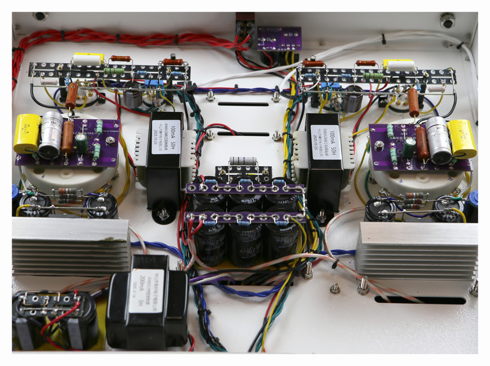 805 stereo 40WX2 High power Class A single ended electronic tube amplifier with VU meter EF85 EL34 push