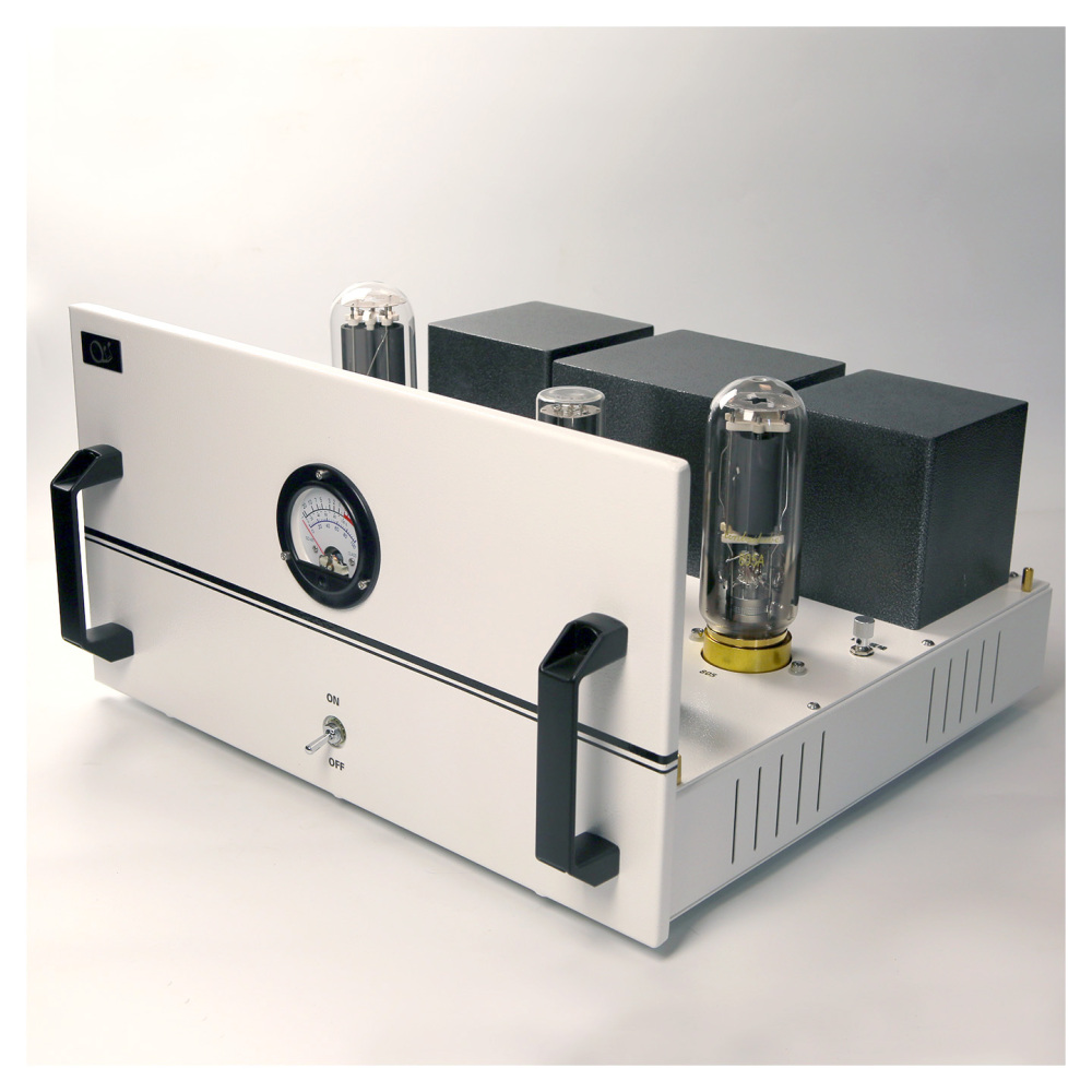 805 stereo 40WX2 High power Class A single ended electronic tube amplifier with VU meter EF85 EL34 push