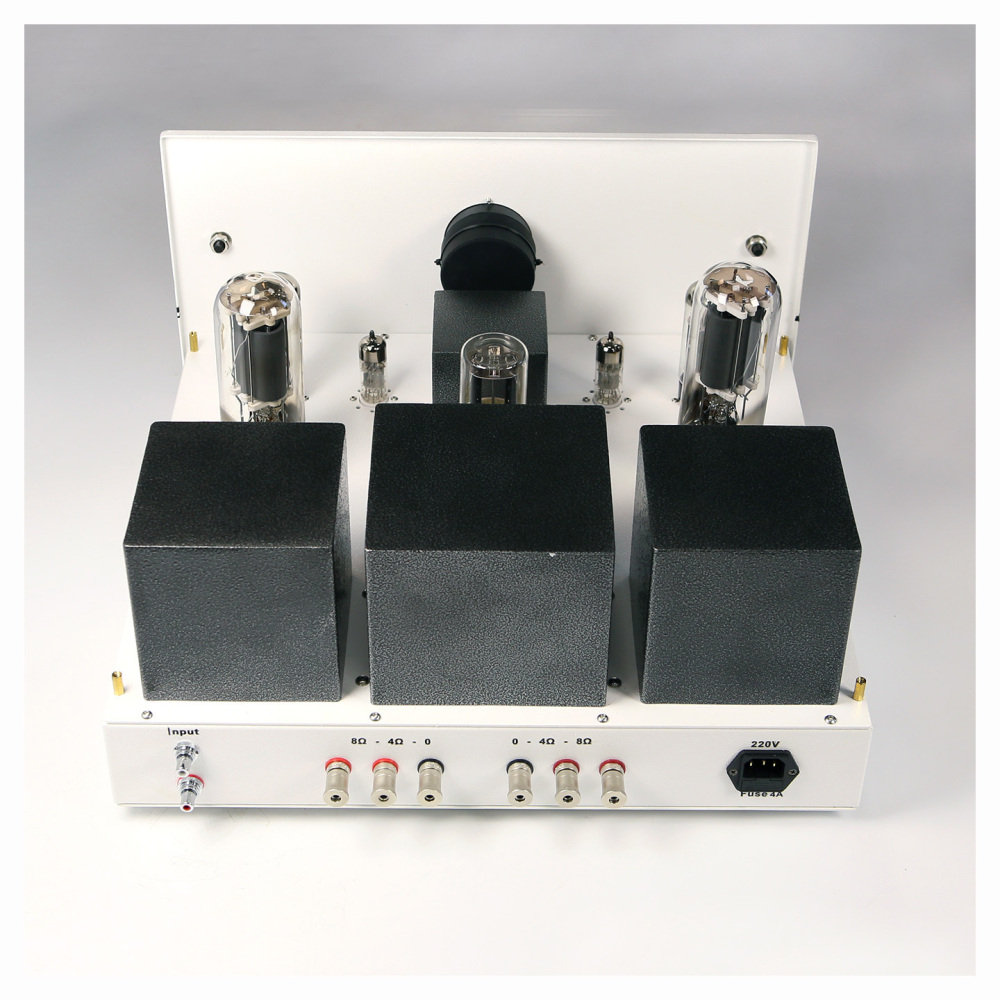 805 stereo 40WX2 High power Class A single ended electronic tube amplifier with VU meter EF85 EL34 push