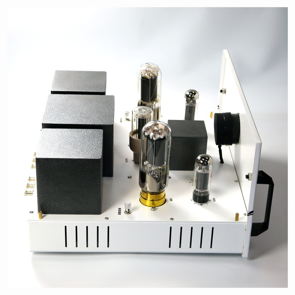805 stereo 40WX2 High power Class A single ended electronic tube amplifier with VU meter EF85 EL34 push