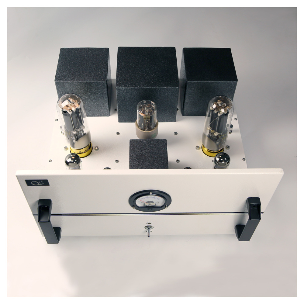 805 stereo 40WX2 High power Class A single ended electronic tube amplifier with VU meter EF85 EL34 push