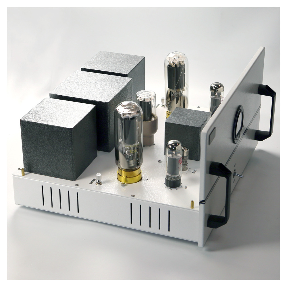 805 stereo 40WX2 High power Class A single ended electronic tube amplifier with VU meter EF85 EL34 push