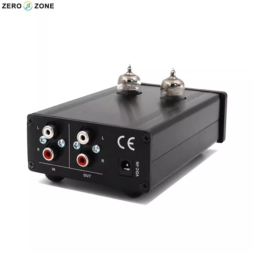 TE-01 black mini HIFI DIY 6J2 Vacuum Tube stereo Audio Preamplifier