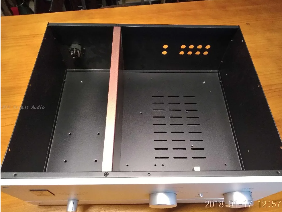 New arrive large capacity kondo KSL-M77 DIY Audio Power Amplifier Aluminum panel + iron body shield chassis amp box hose