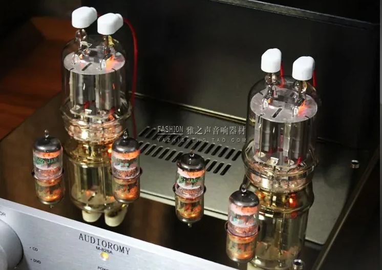 Handmade FU29 hifi Push-pull Tube Amplifier 30W+30W, FU-29X2, 6H3NX4 HIFI home Tube Amplifier, Manual Scaffolding. Input Sensitivity: 200mV