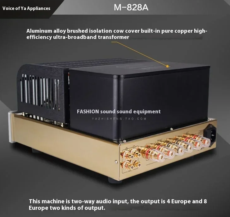 Handmade FU29 hifi Push-pull Tube Amplifier 30W+30W, FU-29X2, 6H3NX4 HIFI home Tube Amplifier, Manual Scaffolding. Input Sensitivity: 200mV
