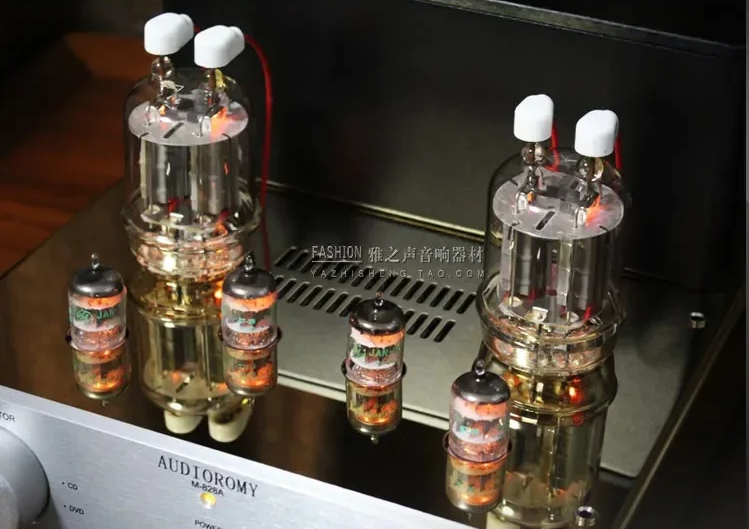 Handmade FU29 hifi Push-pull Tube Amplifier 30W+30W, FU-29X2, 6H3NX4 HIFI home Tube Amplifier, Manual Scaffolding. Input Sensitivity: 200mV