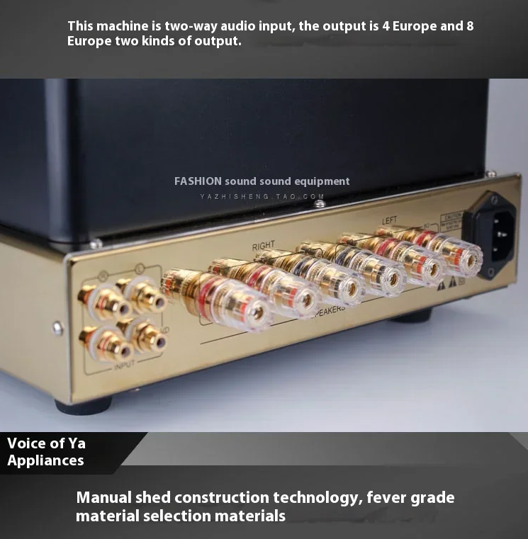 Handmade FU29 hifi Push-pull Tube Amplifier 30W+30W, FU-29X2, 6H3NX4 HIFI home Tube Amplifier, Manual Scaffolding. Input Sensitivity: 200mV