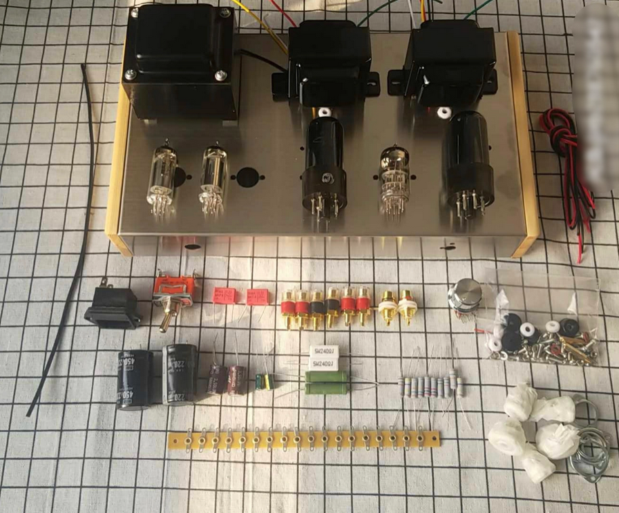 6p6p Vacuum Tube Amplifier Diy Kit Hifi Class A Power Amplifier High Power 5w*2 Bluetooth 5.0 Home Amp Usb Player