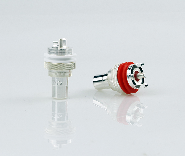 One pair Original American CMC 805AG-2.5F silver-plated copper RCA