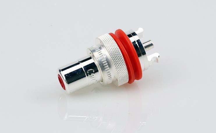 One pair Original American CMC 805AG-2.5F silver-plated copper RCA