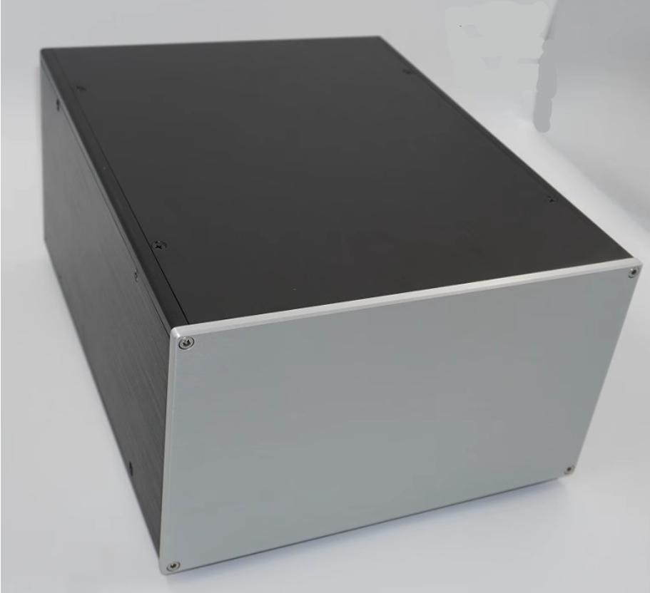 Silver black full aluminum power amplifier case power supply preamplifier DAC DIY chassis box W265*D330*H160mm