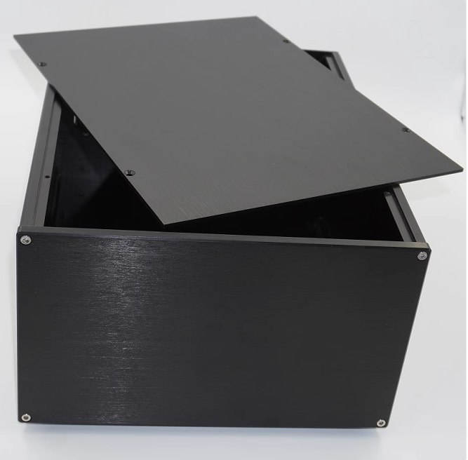 Silver black full aluminum power amplifier case power supply preamplifier DAC DIY chassis box W265*D330*H160mm